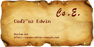 Csősz Edvin névjegykártya